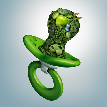 vegetais e frutas que o bebé deve comer