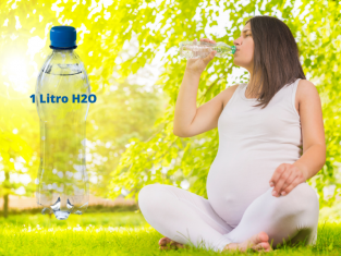 Consumo até 1 Litro H2O diário na gravidez