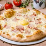 Receita de Piza carbonara sem lactose ideal para crianças